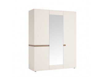 Трехстворчатый шкаф для одежды с зеркалом Линате 3D/TYP 22A