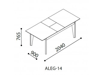 Раздвижной обеденный стол для гостиной Алегро ALEG-14