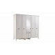 Пятистворчатый распашной шкаф для одежды и белья с зеркалом в спальню Andera (Андера) Andr-33