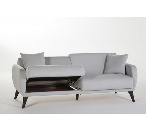 Трехместный Диван-кровать Flexy Флекси (светло-серый)