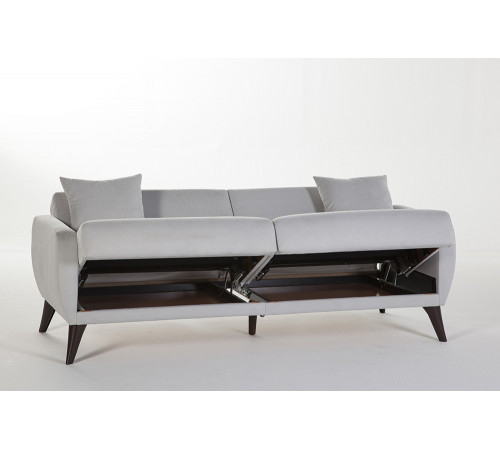 Трехместный Диван-кровать Flexy Флекси (светло-серый)