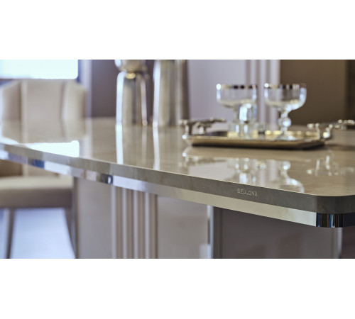 Обеденный стол с тумбой Gravita (Гравита) GRAV-14T слоновая кость