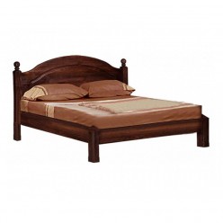 Двуспальная кровать Лотос сосна Б-1090-08BRU (брашированный мокко) 1400 мм