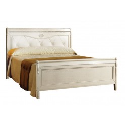 Двуспальная кровать Лика ММ-137-02 (белая эмаль) с изножьем