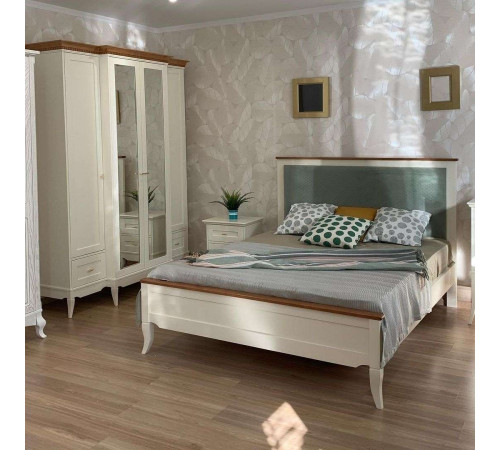 Двуспальная кровать Римини MUR-118-01/1 с мягкой вставкой