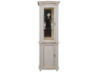 Шкаф-витрина для гостиной «Валенсия 1.1з» П244.14.1 (античная темпера с золотом)