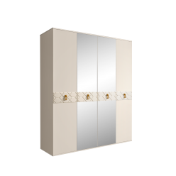Четырехстворчатый шкаф для одежды с зеркалом Богемия Фарфале (Bogemia Farfalle) БМШ1/4 (Fа)