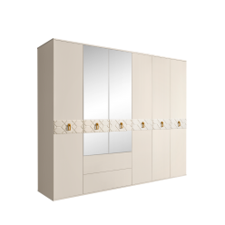 Шестистворчатый шкаф для одежды с ящиками и зеркалами Богемия Фарфале (Bogemia Farfalle) БМШ1/61 (Fа)