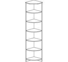 Стеллаж угловой открытый Инна 607 светлый