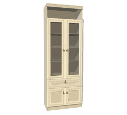 Шкаф витрина комбинированный для гостиной Инна 611 светлый